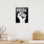 Poster Poing de protestation blanc (Cuisine)