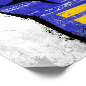 Poster Poing de protestation bleu (Coin)