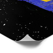 Poster Poing de protestation bleu (Coin)