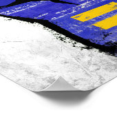 Poster Poing de protestation bleu (Coin)