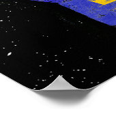Poster Poing de protestation bleu (Coin)