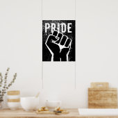Poster Poing de protestation noir (Cuisine)