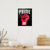 Poster Poing de protestation rouge (Cuisine)