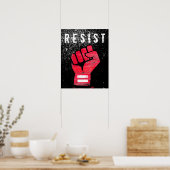 Poster Poing de protestation rouge (Cuisine)