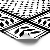 Poster Poing de résistance palestinienne sur le symbole d (Coin)