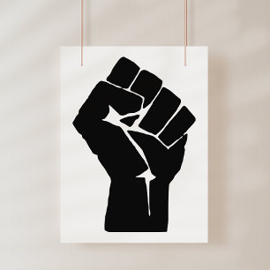 Poster Poing, Rebelle, Émeute, Résistance, Style Communis