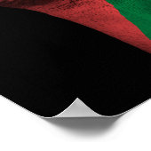 Poster Poing serré levé avec drapeau palestinien (Coin)