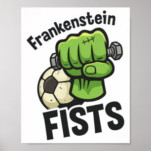 Poster Poings de Frankenstein trucs drôles de foot