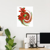 Poster Poinsettia Swirl (Bureau à domicile)