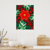 Poster Poinsettia vintage (Cuisine)