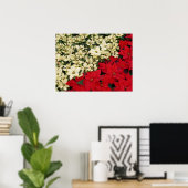 Poster Poinsettias blanches et rouges I Holiday Floral (Bureau à domicile)