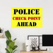 Poster Point de contrôle de la police (Bureau à domicile)
