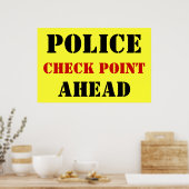 Poster Point de contrôle de la police (Cuisine)