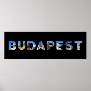 Poster point de repère de la Hongrie de ville de Budapest