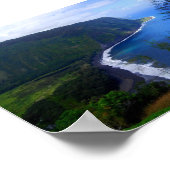 Poster Point de vue de la vallée de Waipio, Hawaii, Impre (Coin)