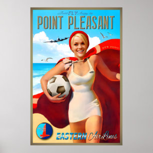 Poster Point Pleasant Beach New Jersey Eastern Air Lines