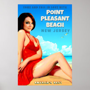 Poster Point Pleasant Beach New Jersey Shore de l'Amériqu