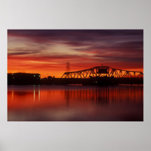 Poster Point Street Bridge Sunrise