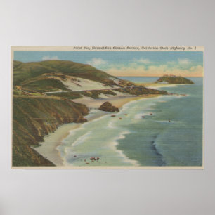 Poster Point Sur, section de Carmel San Simeon, Hwy 1 vue