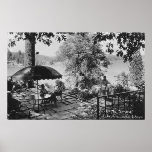 Poster Pointe de flèche de lac, vue de loge de la