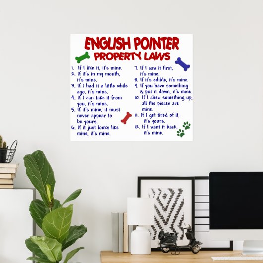 POSTER POINTER ANGLAIS PL2 (Bureau à domicile)