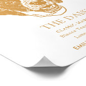 Poster Pointer Dog Mariage personnalisé signature boisson (Coin)