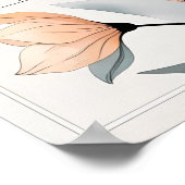 Poster Pointer pétales et lignes OEuvre murale (Coin)