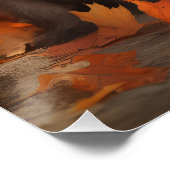 Poster Pointeur à poils durs Griffon Puppy Automne (Coin)