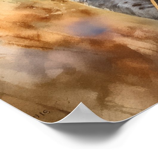 Poster Pointeur allemand Pointer Dog Art Imprimer Pointeu (Coin)