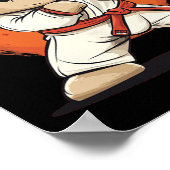 Poster Pointez Votre Style Avec Ce Karate Bear Design (Coin)