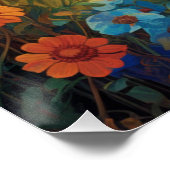 Poster Pointillisme Dachshund Exploration D'Une prairie (Coin)