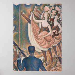 Poster Pointilliste néo-impressionniste Can-can Seurat
