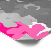 Poster Pointilliste rose et gris (Coin)