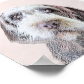 Poster Pointing à poils durs Peinture Griffon - Art Chien (Coin)