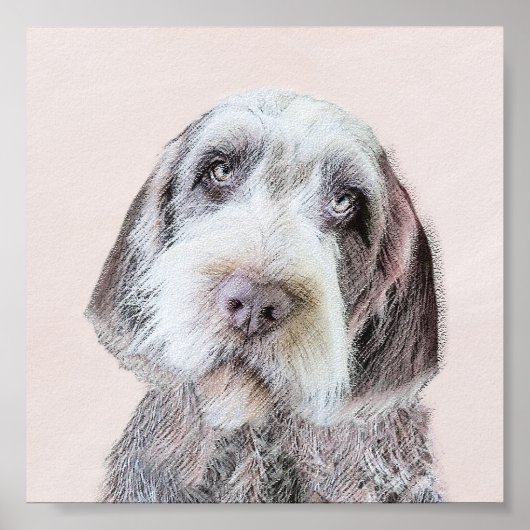 Poster Pointing à poils durs Peinture Griffon - Art Chien (Devant)