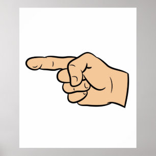 Poster Pointing Finger