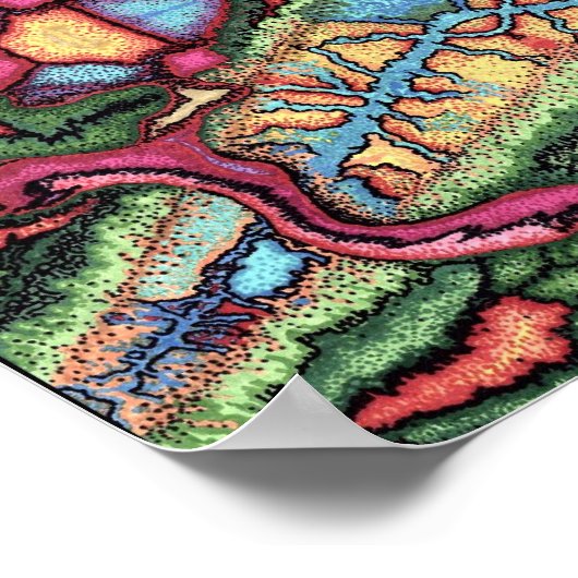 Poster Points Abstraits (Coin)