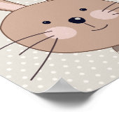 Poster Points Beige Bunny Brown (Coin)