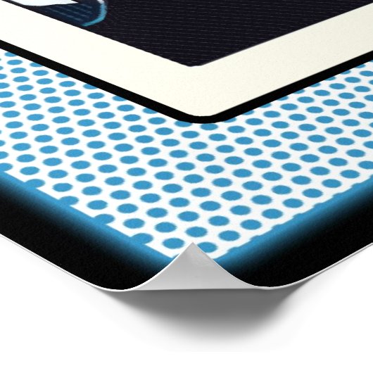 Poster Points bleus Mariage Bling Style Comic (Coin)