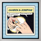 Poster Points bleus Mariage Bling Style Comic (Devant)