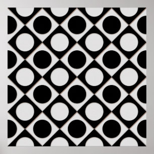Poster Points & Carrés / noir blanc + vos idées