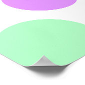 Poster Points Colorés Brown Et Verts (Coin)