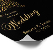 Poster Points Confetti Or Élégants | Noir (Coin)