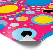 Poster Points cosmiques en néon vibrants Conception spati (Coin)