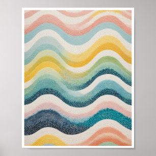 Poster Points dans un motif vague Décor Mur Art