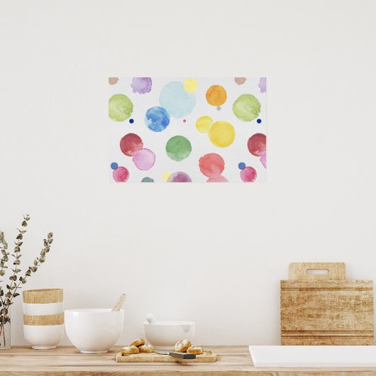 Poster Points d'aquarelle 1 (Cuisine)