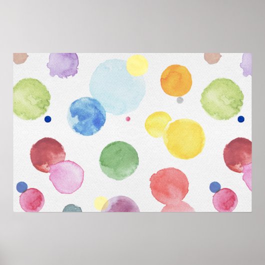 Poster Points d'aquarelle 1 (Devant)