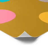 Poster Points d'aquarelle multicolore 4 (Coin)