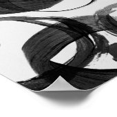 Poster Points de brosse couleur noir blanc tendance (Coin)
