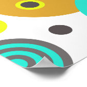 Poster Points de cercles Abstraits (Coin)